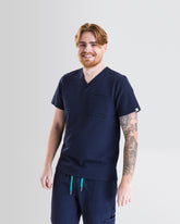 Willow - Mens Scrub Top - Blue